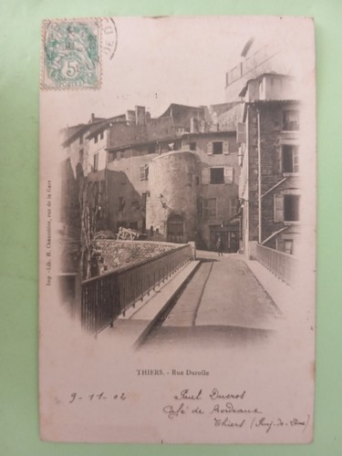 Cpa thiers rue durolle - thiers, (63),