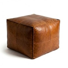 Pouf marocain en cuir