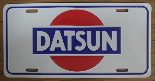 Vintage datsun license plate - vintage,