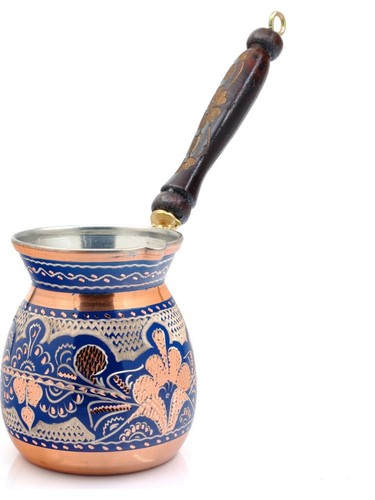 Cafetière turque bleu cuivre