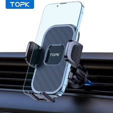 Support téléphone voiture TOPK universel verrou auto 360° iPhone Samsung