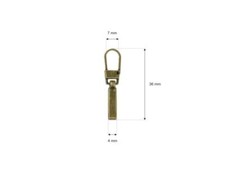 1 Zipper Laiton Antique