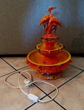 KERAMIK CORTENDORF ZIMMERBRUNNEN FONTAINE LUMINEUSE CERAMIQUE ANNEES 50-60 RARE