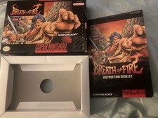 Breath Of Fire SNES Box, Manual, Tray & Blister Box Only -No Game Super Nintendo