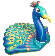 Giant Inflatable Peacock Pool Ride On 140cm Water Float Mattress 14yo+