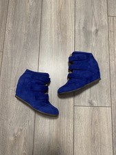 Style Isabel Marant Hi-Top Sneakers Shoes Balzar Leather Y2K Hype Moda Blue