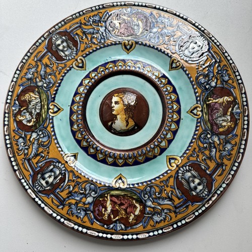 Plat faïence gien - de,
