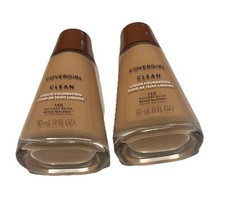 2~Covergirl Clean Liquid Foundation Sealed 1 oz Each 140 Natural Beige Retired