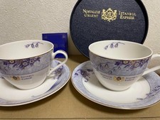 Lot de 2 tasses et soucoupes nostalgiques Istanbul Orient Express neuves expé...