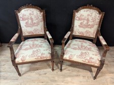 Paire de fauteuils Louis XVI