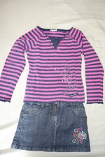 lot ensemble fille 4 ans orchestra : jupe + tee shirt mi  saison