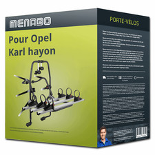 Porte-vélo Menabo Stand Up 3 pour Opel Karl hayon 01.2015-03.2019 3 vélos TOP