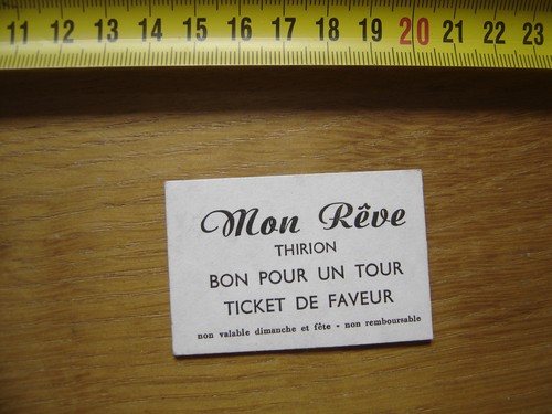Jeton carton billet ticket - billet,