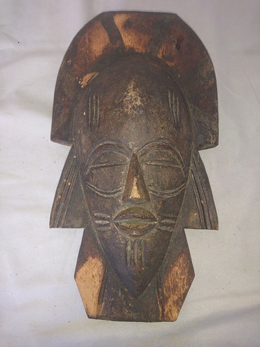Ancien beau masque sculpter - masque,