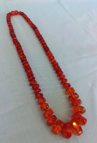 Grand collier ambre vintage - grand,