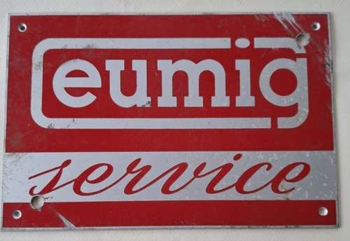 Eumig service rare plaque - eumig,