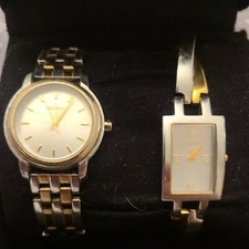 2 DKNY Wrist Watches  NY-3638 & 8601  Stainless Steel Ladislav with Box Working