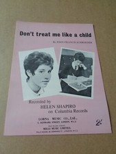 Helen Shapiro - Don't Treat Me Like A Child sheet music