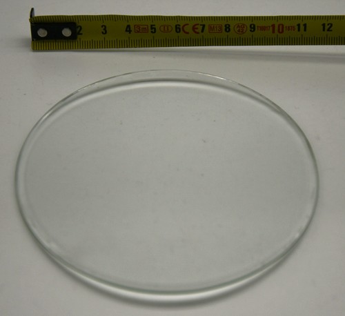 Anciens verre rond plat