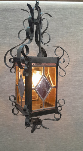 Ancien lustre lanterne fer - lanterne,