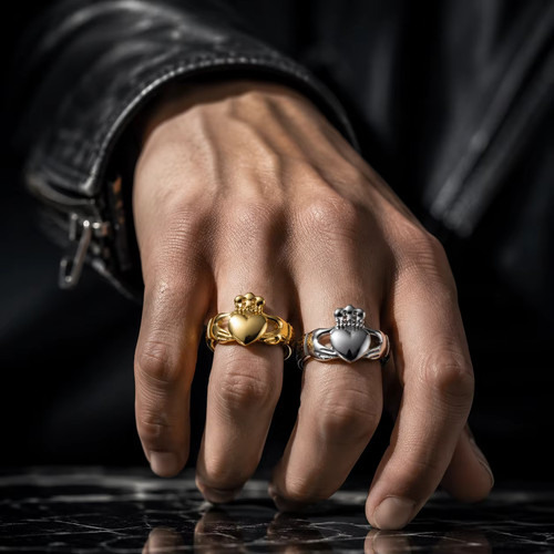 Bague claddagh acier - claddagh,