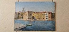 View of Saint Tropez oil on panel 20th century.