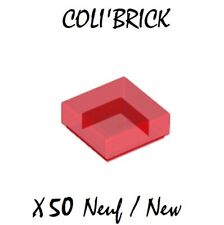 Lego 3070 b - 50x Plaque Lisse / Tile 1x1 - Trans Red - 30039 35403 NEUF