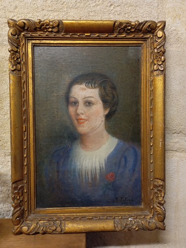 Peinture portrait huile sur - peinture,