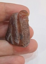 Rare ancienne amulette égyptienne antique cornaline agate Uraeus Cobra BC égy...