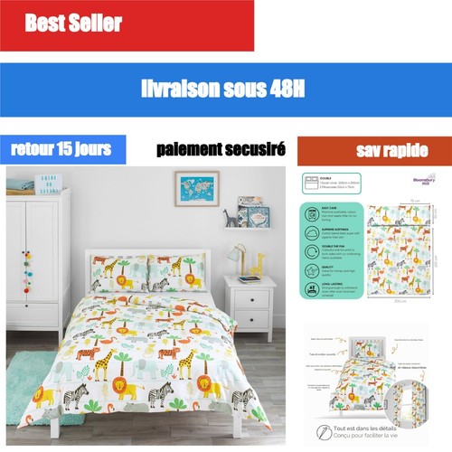 Parure lit enfant safari - lit,