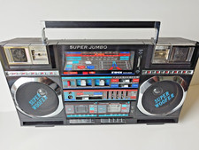 Rare Ghetto Blaster Tensai  Super Jumbo RCR-3434 Boombox fonctionne