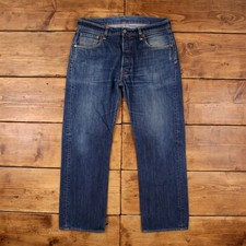 Vintage Levis 501 Jeans 35 x 30 Stonewash Straight Blue Red Tab Denim