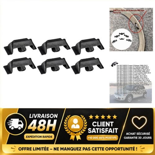 Clip cadre phare mini - 6x, de