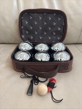 Laguiole Pétanque French Boules Set Chrome With Case And Accessories HTF Rare