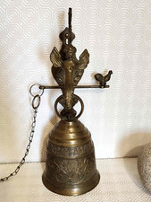 antique bronze angel wall bell vintage 1930
