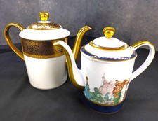 Bernardaud Limoges Trocadero & Metropoles Gold Trim Teapot Set France