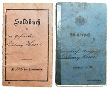 Original WWI German Soldbuch & Military Pass HESSE Landsturm Hannover 1915 1917