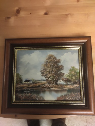 Ancien tableau huile sur - huile,