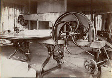 France, Blois, Manufacture Chaussures Rousset Vintage Albumen Print. Machines I