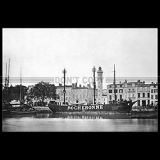 Photo L.000197 LIGHTHOUSE DE LA ROCHELLE 1880 FIRE PONTOON BOAT-LIGHTHOUSE ROCHEBONNE