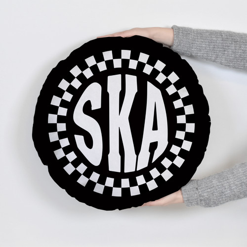 Ska carreaux coussin rond - -,