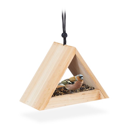 Mangeoire oiseaux bois - mangeoire, en