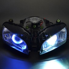 Blue Angel Eyes HID Projector Headlight Assembly Fit For Honda CBR600RR 03-2006
