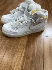 Vintage Nike Air Force 1 Mid ‘03 White Varsity Maize  304096-117 Size 8.5
