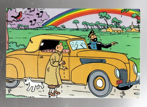 Carte postale hergé tintin - hergé.,