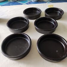 6 plates BLACK ramekins ceramic resistance black enamel 12 euros the 6 