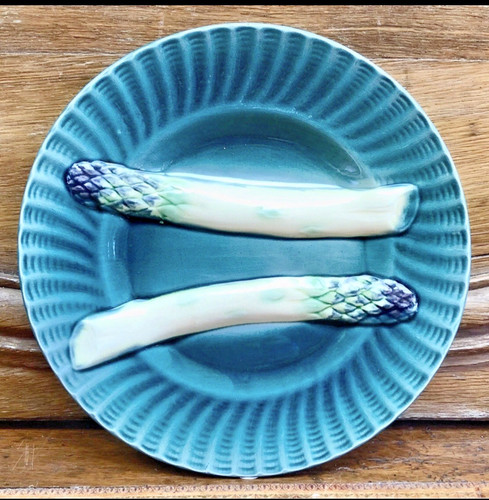 Ancienne assiette asperges - a,