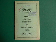 1969 BM 11 / BM 2 Type Lawn Mower Use and Maintenance Manual
