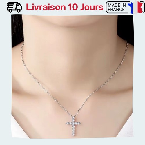 Collier croix jésus argent - collier,
