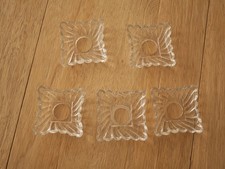 1 Bobèche Candle Holder Chandelier Sconce Crystal Baccarat Bamboo Square